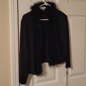NWT Calvin Klein fuzzy trim cover up. Size L